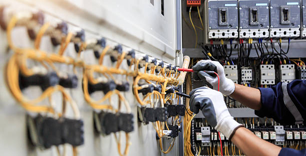 Professional Electrician technician working in Chase, PA
